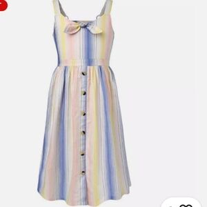 Jessica Simpson Youth Girl Dress  Multi Stripe summer party dress 14/16 Nwt